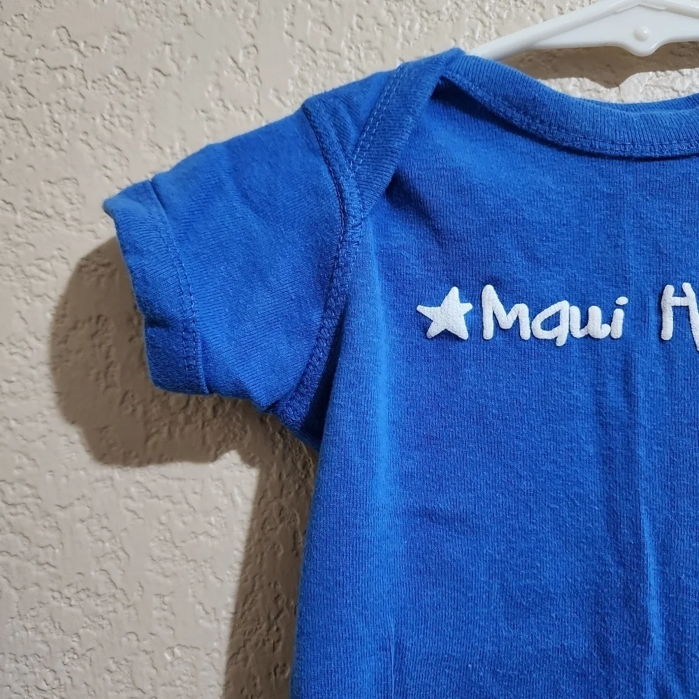 Blue Maui Hawaii beach bum onesie Size 12 months